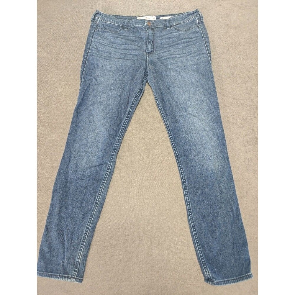 Hollister Women's High Rise Jean Leggings Size 15R W32 L28 Medium Wash Skinny